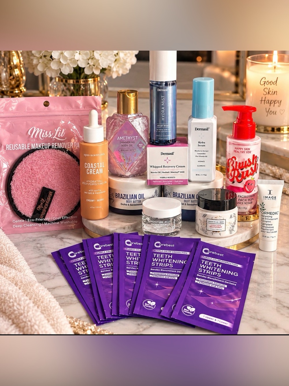 Huge Beauty Skincare Body Care & Teeth Whitening Bundle